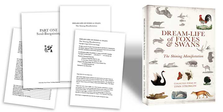 Book design and layout for Foxes and Swans
